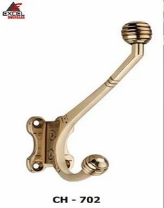 Gancho para sombreros y abrigos de latón con diseño de manija, para instalaciones estándar en puertas, precio al por mayor - Product Image 1