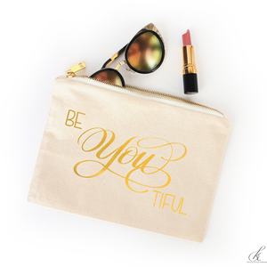 Vente en gros de mini trousse de toilette en toile avec logo personnalisé de marque privée trousse de maquillage en coton et lin pour le voyage avec fermeture éclair - Product Image 1