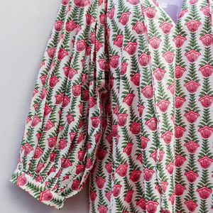 Beautiful floral Cotton Block Printed dress Dress For Casual wear Hand Block Printed Dress - Product Image 3
