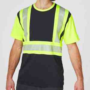 Reflective Safety Work Hi-Vis Solid Anti-Wrinkle Outer Wear <b>Shirts</b> Eco-Friendly Breathable Men's Construction - Product Image 3