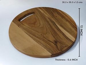 Tabla de cortar rectangular de madera Vesta Homes con mango, apta para lavavajillas y ecológica. - Product Image 6