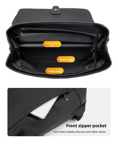Mochila Táctica Negra con Asa Suave, Gran Capacidad, Multifuncional, Unisex, Resistente al Agua, Bolsa Duradera - Product Image 6
