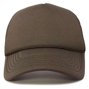 Gorra de malla clásica ajustable hecha a medida en fábrica, gorra trucker de 5 paneles de gamuza con logotipo bordado en 3D - Product Image 1