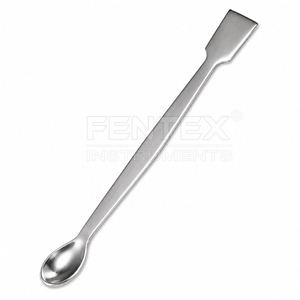 Cuchara Espátula de Acero Inoxidable para Químicos, Cuchara de Muestreo de Micropartículas de Doble Extremo para Laboratorio, Herramienta para Manipulación de Reactivos - Product Image 1
