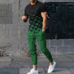 Unisex Hooded Casual Solid Sports Set 2-Piece <b>Jogging</b> <b>Suit</b> 3D Printed Winter Fashion Lightweight Full Sleeve T-Shirt + Pants - Product Image 6