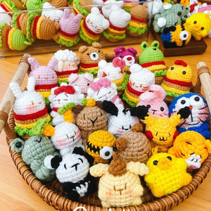 Vietnam Handmade Crochet <b>Cat</b> Keychain Cute Amigurumi Animal Key <b>Ring</b> Soft Yarn Bag Charm Custom OEM Wholesale - Product Image 6