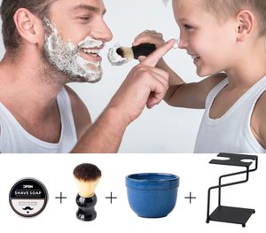 Shaving Brush And Bowl Set <b>Straight</b> <b>Razor</b> Shaving <b>Kit</b> Shaving Bowl And Brush Set Shaving Brush Professional Stainless Steel - Product Image 4