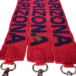 สายสะพายไหล่ผ้าแคนวาสโพลีเอสเตอร์ปักลายสีแดง Bear Down Arizona พร้อมอะไหล่โลหะสีทอง ถอดออกได้ ใช้เป็นอุปกรณ์เสริมกระเป๋าถือ - Product Image 3