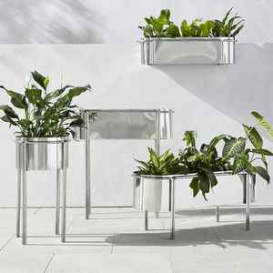 Jardinière moderne à plusieurs niveaux en acier inoxydable, pot de fleurs en métal à plusieurs niveaux, pour l'intérieur et l'extérieur, jardinière décorative de grande taille - Product Image 3