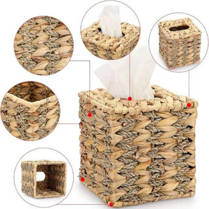 Cubierta para Caja de Pañuelos de Jacinto de Agua y Pasto Marino Lavihexco Ecológica, Color Natural, Tamaño Personalizable, Recomendada - Product Image 3