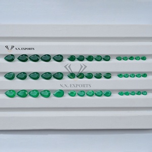 Piedras Preciosas Sueltas de Ónice Verde Natural, Corte Pera, de 3x4mm a 13x18mm, Productos al por Mayor, Listas para Enviar, Surtidas, para Joyería de Plata - Product Image 2