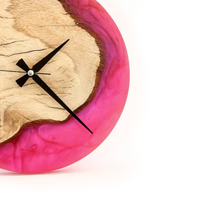 Epoxy Resin Wall <b>Clock</b> Moden Wood Industrial Transparent Color Wall <b>Clock</b> Home Decor Resin Wood <b>Clock</b> - Product Image 4
