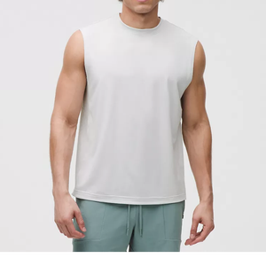 Débardeurs de sport pour hommes de haute qualité, 100% coton, séchage rapide, logo sur le devant, style streetwear - Product Image 2