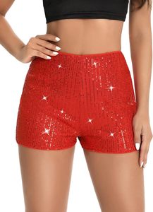 Shorts Bermuda Femme Personnalisés Taille Haute en Coton Décontracté avec Paillettes Scintillantes Coupe Ajustée et Taille Élastique - Product Image 3