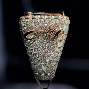 Anillo de compromiso y boda llamativo con moissanita de corte baguette y redondo, de plata de ley 925, joyería hip hop. - Product Image 5