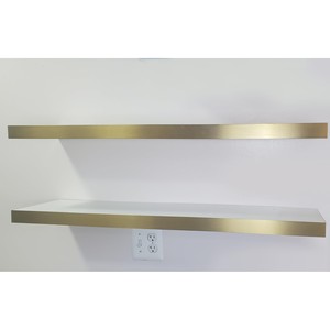 Sheesham Wood Gold Leaf Wooden <b>Wall</b> <b>Shelves</b> <b>Floating</b> <b>Shelves</b> for Living Room-Traditional Design OEM Custom Wholesale | Aqudus - Product Image 1