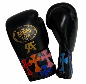 Guantes de Boxeo Profesionales No Boxing No Life Negros, 100% Cuero Genuino, para Entrenamiento y Competencia, Estilo Mexicano, para Gimnasio - Product Image 4