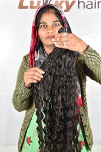 ผมแท้จากอินเดียแบบมัดเป็นช่อ ขนาด 8-36 นิ้ว แบบ Double Weft สำหรับต่อผม ราคาส่ง 100% ธรรมชาติ ราคาถูก สีดำลอนลึก - Product Image 4