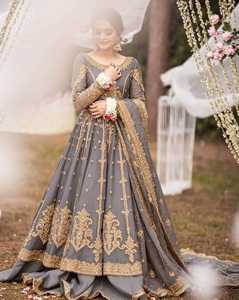 Robe de soirée de luxe pakistanaise pour femmes, élégante, brodée, pour mariage, soirée, tenue de soirée formelle - Product Image 2