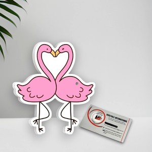 <b>Pink</b> Flamingo Heart Shape Acrylic Lash <b>Box</b> Beauty <b>Tool</b> Lash Tiles Private Label Eyelash Extension Plate Acrylic Magnetic Lash - Product Image 2