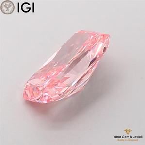 เพชรทรงเรเดียนท์ 2.50 กะรัต ผลิตในห้องปฏิบัติการด้วยวิธี CVD สีชมพูสดใสแฟนซี ความสะอาดระดับ VS2 พร้อมใบรับรอง IGI สำหรับแหวนเพชรเม็ดเดี่ยวสำหรับผู้หญิง - Product Image 4