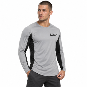เสื้อออกกำลังกายผู้ชายสำหรับฟิตเนส ขายส่ง ผ้าโพลีเอสเตอร์ระบายอากาศได้ดี เสื้อผ้าฟิตเนสสำหรับออกกำลังกาย ผู้ผลิตเสื้อผ้ากีฬาประสิทธิภาพสูง - Product Image 3