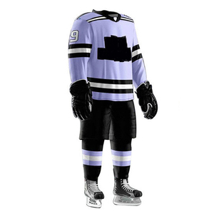 Unisex Polyester Ice Hockey Uniform Quick Dry Breathable Knit Sportswear OEM Custom Sublimated Adult Hockey Wear - Product Image 6