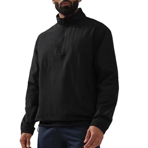 Veste pull-over légère OEM Veste coupe-vent en tissu doux à col zippé et poche zippée à ourlet réglable 2026 - Product Image 5