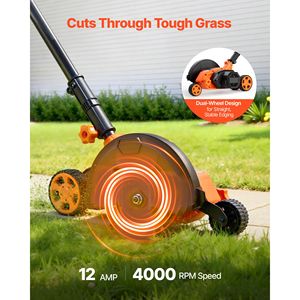 8-Inch Blade Length 12 Amp Electric <b>Lawn</b> <b>Edger</b> 4000 RPM 3 Position Blade Depth 65 Mn Pivoting Handle 30-Day Money Garden Tool - Product Image 4
