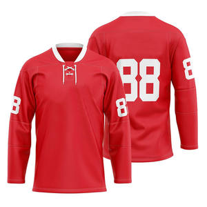 Montreal Canadiens Unisex <b>Red</b> Hockey Jersey Sets Number 22 Caulfield Tackle Twill Print Breathable Mesh Half Sleeve Crew Neck - Product Image 5