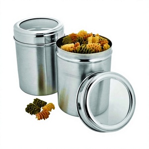 Recipiente para Café de Acero Inoxidable, Recipiente para Alimentos, Tarro de Almacenamiento de Cocina de Acero Inoxidable, Recipiente Hermético para Azúcar y Alimentos - Product Image 1