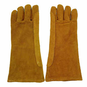New Trending Product Custom Logo Cowhide Leather Welder Working <b>Gloves</b> Soft Comfortable Daily Use High Visibility Welding <b>Gloves</b> - Product Image 5