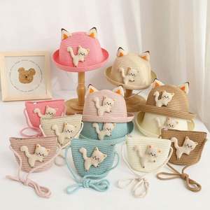 Sombrero de Sol de Papel para Niños al por Mayor, para Niños y Niñas, para Viajes de Verano, Esquí, Conjunto Casual con Bolsa - Product Image 1