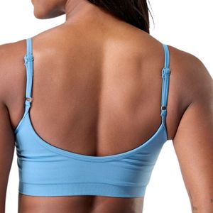 Light <b>Blue</b> Women's Seamless Athletic Sports <b>Bra</b> Stretch Performance <b>Bra</b> for Workout Yoga Gym Running Fitness - Product Image 5