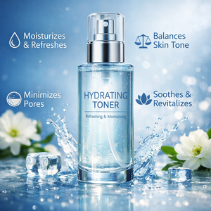 Tónico Facial Hidratante de Marca Privada con Agua de Rosas y Vitamina E, Tónico Calmante e Hidratante para la Piel, Cuidado de la Piel Orgánico, Venta al por Mayor OEM - Product Image 3