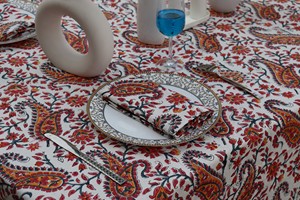 Customized Block Print Picnic <b>Table</b> Cloth Wholesale 100% Cotton Tablecloth for <b>Party</b> Morden Rectangular <b>Table</b> Cover - Product Image 4
