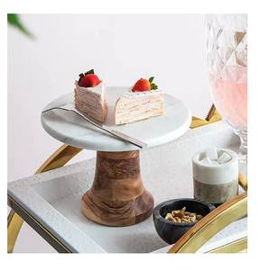 High Demanding <b>Marble</b> And Wood <b>Cake</b> <b>Stand</b> Ware <b>Cake</b> Decorating <b>Stand</b> Customized Sizes And Sale - Product Image 1