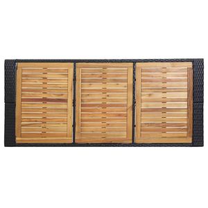 Ensemble de bar de jardin en rotin noir avec coussins crème - Product Image 5