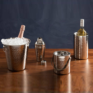 Shaker à cocktails en argent martelé avec finition texturée – L'accessoire de bar élégant et indispensable pour des cocktails exceptionnels - Product Image 6