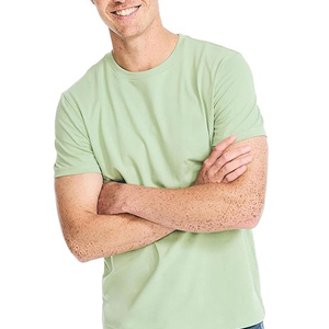 Men's Solid Color Short Sleeve T-<b>Shirt</b> Regular Fit O-Neck 100% Cotton Jersey Knitted Casual Wear - Product Image 1