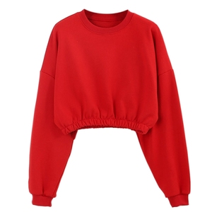 Women's Custom Printed Red Regular Long Sleeve Drop-Shoulder Crew Neck Oversized Knitted Autumn Winter Wear - Product Image 1