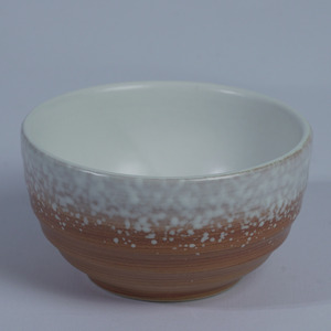 New Arrival Durable Stackable White Brown Gradient Ceramic Small Bowl 11x6cm Japanese Style for Rice Soup Dessert Restaurant Use - Product Image 5