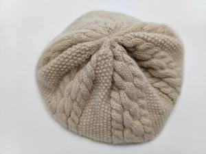 Bonnet unisexe de luxe 100 % cachemire tricoté torsadé, doux et chaud pour l'hiver, avec logo personnalisé, vente en gros, bonnet à revers, bonnet tricoté uni - Product Image 2