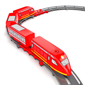 Juego de Juguetes de Plástico ABS Mirana Rajdhani Express Bullet Train para Niños de 0 a 4 Años con Múltiples Vías de Tren AAA - Product Image 1