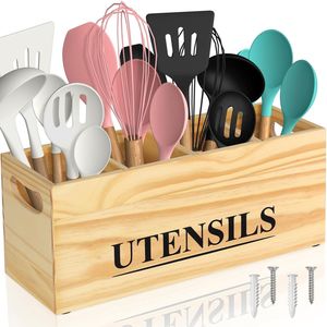 Traditional Wooden <b>Cutlery</b> Holder For Indian Kitchen Organization Supporting Daily Cooking Needs - Product Image 5