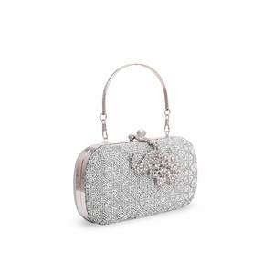 Clutch de novia plateado para mujer P15189 - Product Image 2