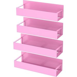 Set di 4 Organizzatori Magnetici Rosa per Spezie, per Frigorifero e Forno, Gestione Efficiente della Cucina - Product Image 2