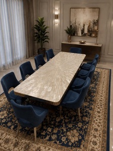 Natural Hardwood <b>Epoxy</b> Resin River <b>Table</b> Handmade Live Edge Wooden Dining <b>Table</b> Custom Furniture for Luxury Home Restaurant - Product Image 1