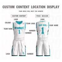 Uniforme de Baloncesto Reversible Personalizado para Escuela, Blanco y Verde, Ropa Deportiva de Moda, Top de Baloncesto Cosido de Alta Calidad