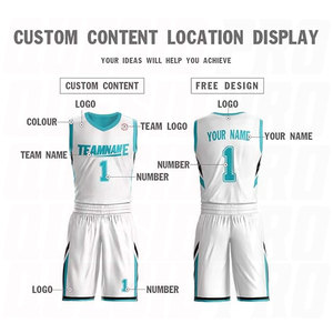 Uniforme de Baloncesto Reversible Personalizado para Escuela, Blanco y Verde, Ropa Deportiva de Moda, Top de Baloncesto Cosido de Alta Calidad - Product Image 2